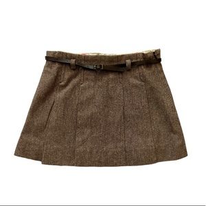 Zara NWOT Girls Brown Pleated Skirt - size 3/4